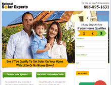 Tablet Screenshot of nationalsolarexperts.com